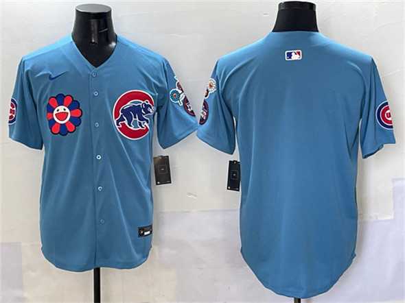 Men%27s Chicago Cubs Blank Blue 2025 Tokyo Series 2nd Alternate Limited Stitched Jersey